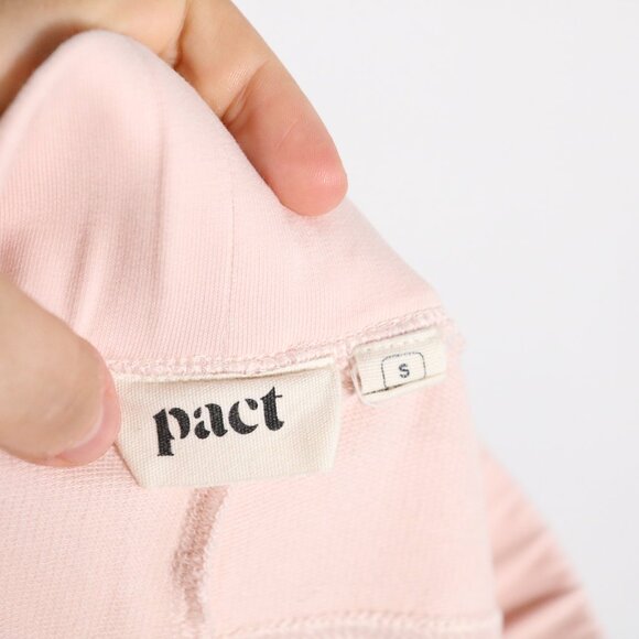 Pact Organic Cotton Pale Pink Jogger Pants Womens Small Pull On Comfort Casual - Picture 4 of 6